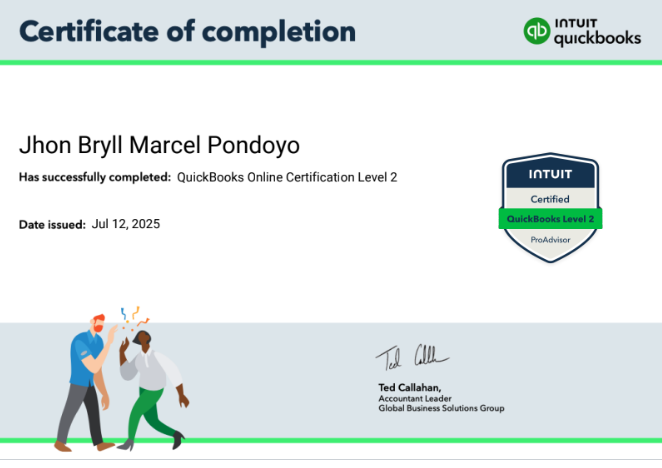 Intuit QuickBooks Online Certification Level 2